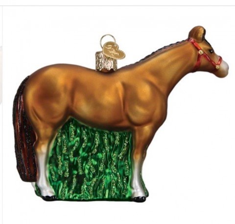 NEW - Old World Christmas Glass Ornament - Quarter Horse